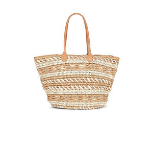 8 Other Reasons Tan Straw Tote Leather Straps